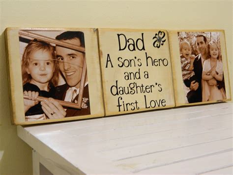 personalized fathers day t dad a sons hero and a daughters first love wooden sign last day to