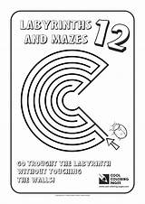 Coloring Mazes Pages Labyrinths Cool Maze Labyrinth sketch template