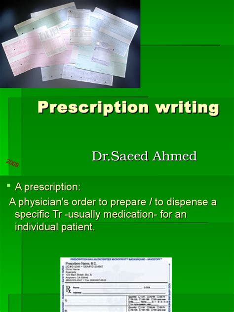 prescription writing medical prescription pharmacology