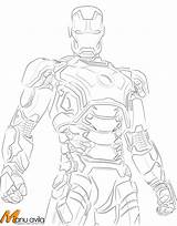 Ironman Mewarnai Desde sketch template