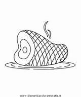 Prosciutto Ham Disegno Colorare Alimenti Disegnidacoloraregratis Sheets sketch template