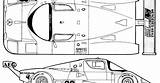 Sauber C9 Blueprint Mercedes sketch template