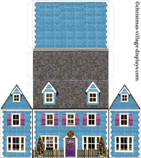 papercraft template big paper house template