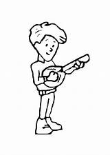 Banjo Coloring Player Gitarre Pages Coloriage Ausmalen Zum Edupics Educol Gemerkt Von Kleurplaat sketch template