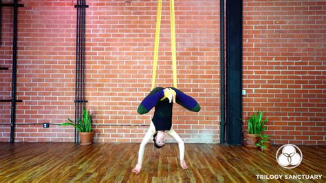 aerial yoga butterfly pose instruction  inversion variation  min