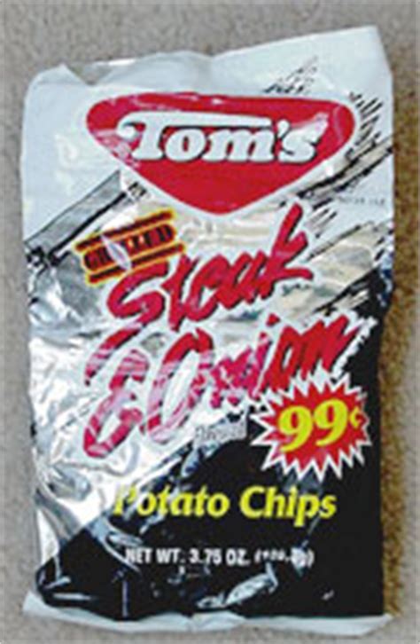 toms grilled steak onion flavored potato chips