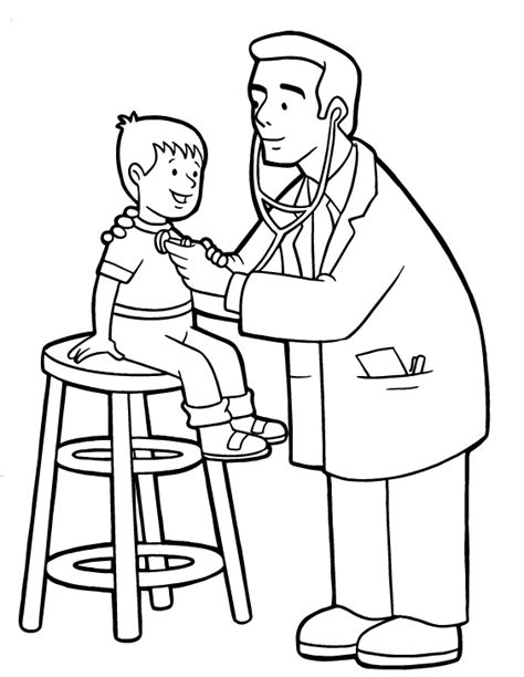 jobs coloring kids doctors hospitals coloring pages