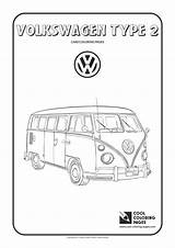 Coloring Volkswagen Type Pages Cool Cars Print sketch template
