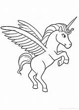 Unicorn Coloring Pages Printable Flying Print Animals Getdrawings Color Getcolorings sketch template