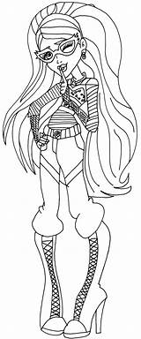 Coloring Ghoulia Yelps Creepers Clawdeen sketch template