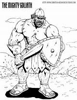 Goliath Christian sketch template