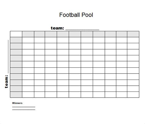 football pool samples sample templates
