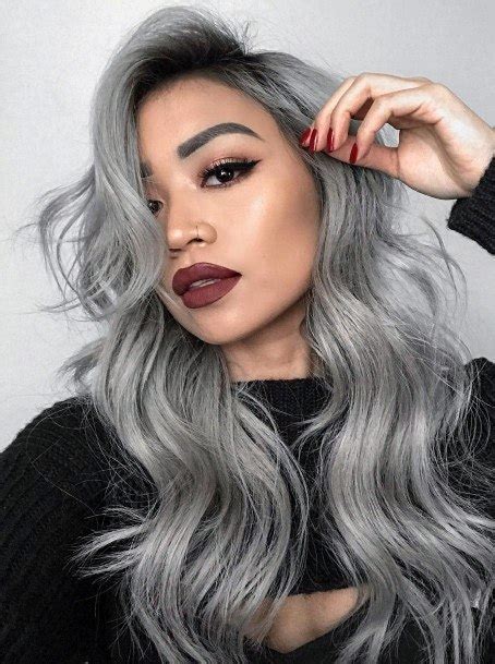 Top 60 Best Grey Hairstyles For Women Dyed Gray Hair Ideas