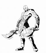 Kratos Pages Coloring God War Template Sketch sketch template