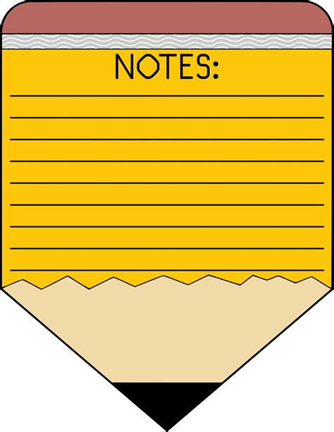 clipart pencil notes