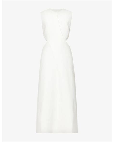 Camilla And Marc Synthetic Hoxton Cut Out Woven Maxi Dress In Cream