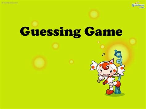 guessing game powerpoint    id