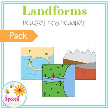 landforms activity pack   speech buzz tpt