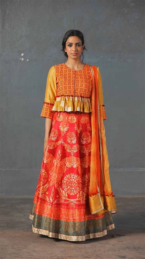 Rakul Preet Singh S Red And Yellow Embroidered Lehenga With