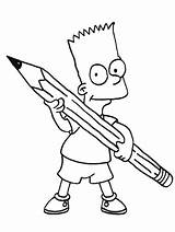 Bart Simpson Dibujar Recortar Pegar Informacion Agencia Central sketch template