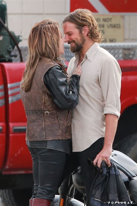 Lady Gaga And Bradley Cooper Kissing On A Star Is Born Set Popsugar