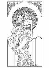 Malvorlagen Colorare Erwachsene Jugendstil Adulti Disegni Malbuch Coloriages Fairy Justcolor Peint Papier Adultos Adulte Dewasa Besten Klimt Fate Gratuits Cc sketch template