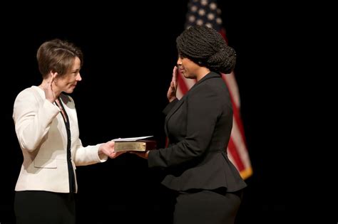 ayanna pressley takes second oath at local swearing in in roxbury the