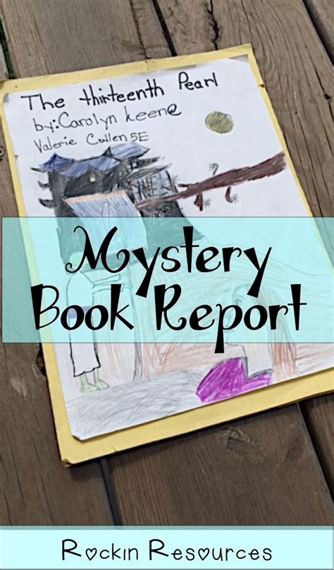 mystery book report  steps rockin resources