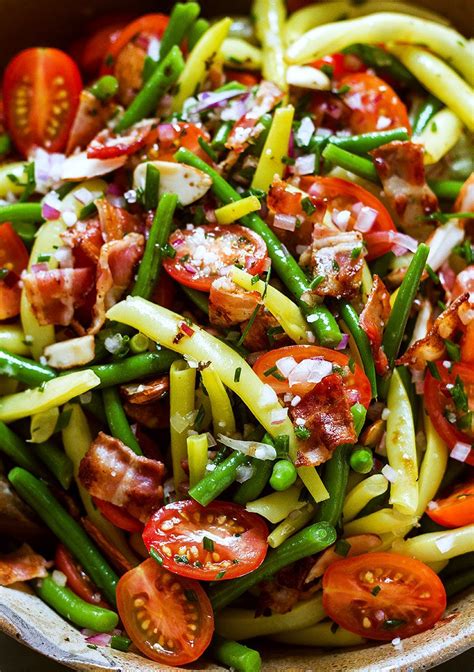 bean salad recipe  bacon tomato eatwell