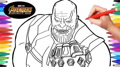 avengers infinity war thanos drawing  coloring thanos marvel