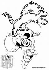 Coloring Lions Detroit Pages Logo Minnie Mouse Popular Nfl Coloringhome sketch template