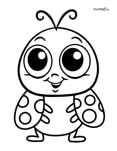 printable ladybug coloring pages  sheets  color easy peasy  fun