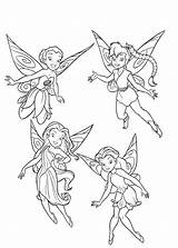 Fairies Tinkerbell Pages Coloring Getdrawings sketch template