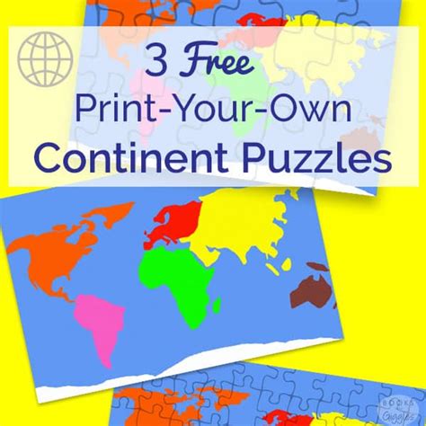 world map puzzle naming  continents oceans larger countries