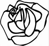 Coloring Rose Flower Wecoloringpage sketch template
