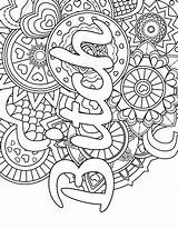 Coloring Pages Swear Adult Word Mandala Printable Adults Words Drawing Stress Color Sheets Mandalas Algebra Math Naughty Drawings Missions Graphs sketch template