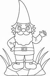 Gnome Colorable Gnomes Sweetclipart Pngkit sketch template