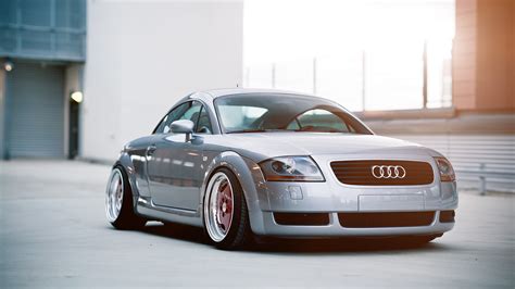 Audi Tt Stance Silver Wallpaper Cars Wallpaper Better