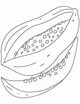 Papaya Coloring Pages Kids Slice Colouring Bestcoloringpages Sheets Printable Choose Board sketch template
