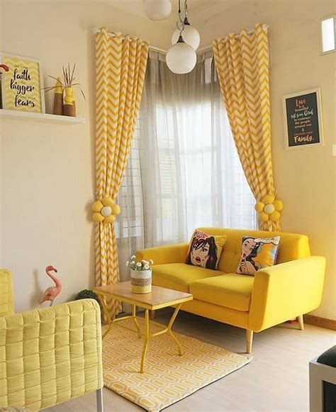 dekorrumah  instagram cantik banget nih ruang tamu warna kuning