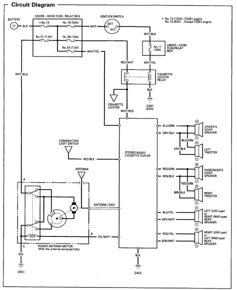 honda accord  wiring diagram   honda accord stereo wiring diagram