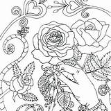 Coloring Pages Dye Tie Pastel Wiccan Goth Citizenship Getcolorings Printable Digital Colouring Evil Rose Color Gothic Getdrawings Colorings Roses Etsy sketch template