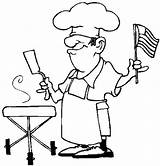 Coloring July Pages 4th Parade Bbq Independence Fourth Chef Apron Getdrawings Related Posts sketch template