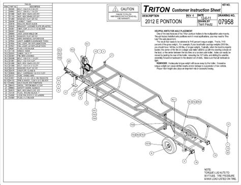 triton   series cantilever pontoon trailer axle hanna trailer