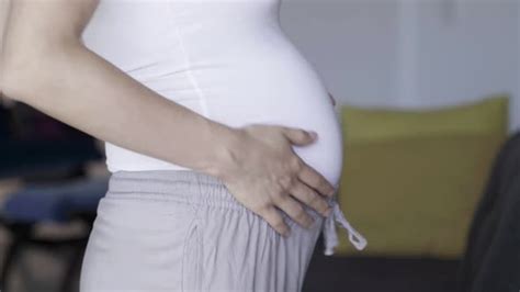 Closeup Shot Of Pregnant Woman Rubbing Belly By Kampus Video Videohive