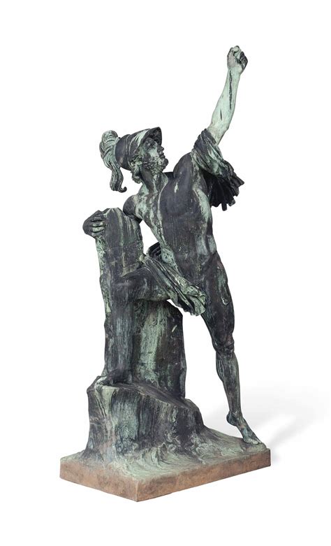 french monumental bronze sculpture  ajax bravant les dieux ajax defying  gods