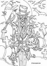 Halloween Horror Kleurplaten Kleurplaat Fabelwesen Uitprinten Downloaden sketch template