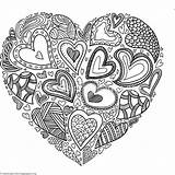 Coloring Heart Pages Hearts Mandala Getcoloringpages Visit Adult sketch template