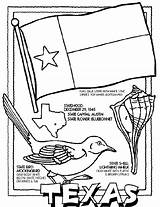 Coloring Texas Flag State Symbols Popular sketch template