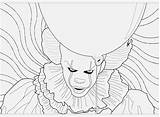 Pennywise Clown sketch template